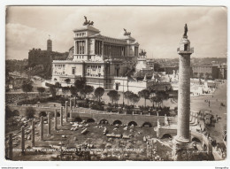 Roma, Trajan's Column And Altare Della Patria Old Photopostcard Travelled 1936 B170325 - Altare Della Patria