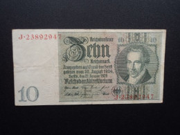 ALLEMAGNE : 10 REICHSMARK   22.1.1929 (1941-1942)    C.A. 173b, *  / P 180a Bis Ou B Et B Devient C)   TTB - 10 Reichsmark