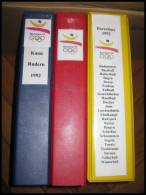 1 Carton Collection Jeux Olympiques (olympic Games) Barcelona 1992 3 Classeurs Lettre Cover Signé Signed Autograph - Autógrafos