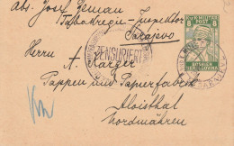 Bosnie Entier Postal Censuré Sarajevo 1917 - Bosnien-Herzegowina
