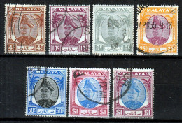 SALE !! 50 % OFF !! ⁕ MALAYA 1949 Malayan States - Selangor ⁕ Sultan Hisamud-din Alam Shah ⁕ 7v Used - Selangor