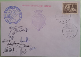 GROENLAND - Grönland - Greenland - Autographes - Autographed - Mission Expedition Groenland 1981/82- Cachet 25/8/1982 - Spedizioni Artiche