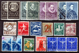 SALE !! 50 % OFF !! ⁕ Netherlands 1924 - 1933 ⁕ Small Collection / Lot ⁕ 21v Used - Collezioni