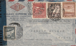 Chili Lettre Censurée Pour La Suisse 1944 - Chile