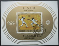 SHARJAH Bloc Jeux Olympiques De Munich 1972 Oblitéré - Sharjah