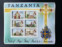 Tanzania 1990 Mi. Bl. 121 IMPERF ND Pape Jean-Paul II Papst Johannes Paul Pope John Paul - Tanzania (1964-...)