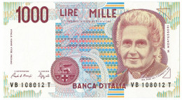 1000 LIRE MARIA MONTESSORI LETTERA B 25/07/1991 FDS - Altri & Non Classificati