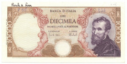 10000 LIRE ERRORE STAMPA NUMERI E MEDUSA ASSENTI MICHELANGELO 15/02/1973 BB/BB+ - Altri & Non Classificati