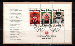 HONG KONG Scott # 298a Used On Piece - Arts Festival 1974 Souvenir Sheet - Usados