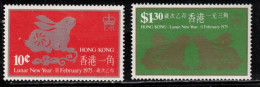 HONG KONG Scott # 302-3 MNH - Lunar New Year 1975 - Nuovi