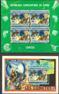 Congo Ex Zaire 2013, Space, Dinosaurs, Satellites, Comets, 4val In BF +BF IMPERFORATED - Mint/hinged