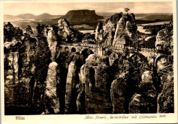 43876 - Deutschland - Bastei , Basteibrücke Mit Lilienstein , Sächsische Schweiz - Nicht Gelaufen  - Bastei (sächs. Schweiz)