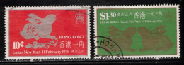 HONG KONG Scott # 302-3 Used - Lunar New Year 1975 - Gebraucht