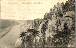 43506 - Deutschland - Bastei , Basteifelsen Und Elbtal , Sächsische Schweiz - Gelaufen 1903 - Bastei (sächs. Schweiz)