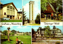 44398 - Deutschland - Masserberg , Thüringer Wald , Mehrbildkarte , FDGB Erholungsheim - Gelaufen 1986 - Masserberg
