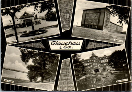 44252 - Deutschland - Glauchau , Am Stausee , Krankenhaus , Bahnhof , Bauschule - Gelaufen 1965 - Glauchau
