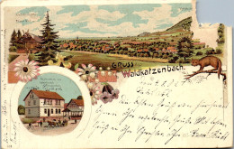 44173 - Deutschland - Waldkatzenbach , Waldbach , Gruss Aus , Restaurant Zum Katzenbuckel , Beschädigt - 1901 - Waldbrunn