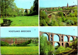 43993 - Deutschland - Vogtland , Brücken , Syratalbrücke , Görlitzschtalbrücke , Elstertalbrücke - Gelaufen 1974 - Vogtland