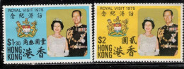 HONG KONG Scott # 304-5 MH - Royal Visit 1975 - Neufs