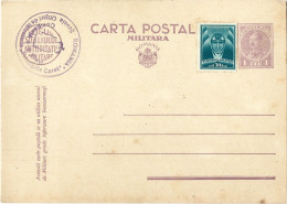 ROMANIA MILITARY, CENSORED POSTCARD STATIONERY - Lettres 2ème Guerre Mondiale