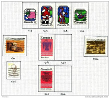 9 Timbres Du Canada - Usati