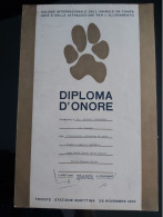 TRIESTE 1966 DIPLOMA D'ONORE SALONE INTERNAZIONALE ANIMALE DA COMPAGNIA - Diplômes & Bulletins Scolaires