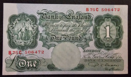 GREAT BRITAIN- 1 POUND 1949.- 1955. P.S. BEALE - 1 Pound