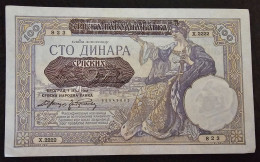 SERBIA- 100 DINARA 1941. - Serbien