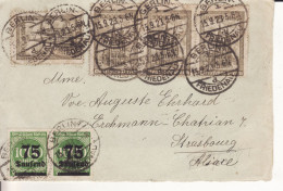 1923 - Fraguement  Enveloppe - BERLIN Vers STRASBOURG - - 1922-1923 Lokalausgaben