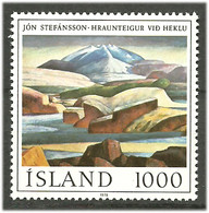 Iceland 1978 Hraunteigur With Hekla Volcano; Painting By Jón Stefánsson (1881-1962)  Mi 535, MNH(**) - Ungebraucht