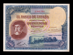 España Spain 500 Pesetas Hernán Cortez 1935 Pick 89 Ebc+ Xf+ - 500 Pesetas