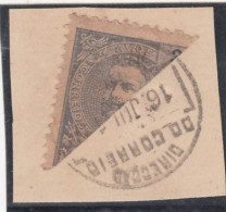 Macau, Macao, D. Carlos I, Novas Cores E Valores, 3 A. Ardósia, 1903, Mundifil Nº 130 Used - BIPARTIDO - Usati