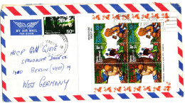 New Zealand 1977 Health 77 Mi 723-725, 535, Letter To Germany - Oblitérés