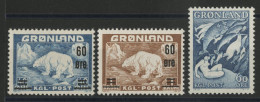 GROENLAND N° 28 + 29 + 30 Cote 121 € Neufs ** (MNH) Qualité TB Vendus à 10 % De La Cote - Nuovi