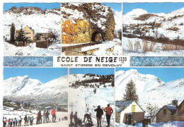 CPSM DE SAINT ETIENNE DE DEVOLUY L'ECOLE DE NEIGE - Saint Etienne En Devoluy