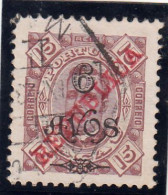 Macau, Macao, D. Luis I Com Sob. Republica, 6 A. S/ 15 R. Castanho, 1913, Mundifil Nº 173 Used - Oblitérés