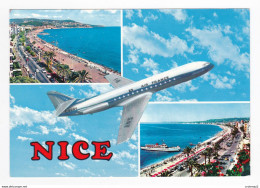 06 Nice Avion Caravelle D'Air France VOIR DOS - Transport Aérien - Aéroport