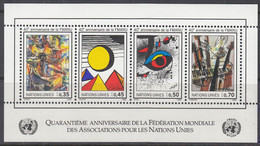 UNO GENF  Block 4, Postfrisch **, 40 Jahre WFUNA, 1986 - Blocs-feuillets