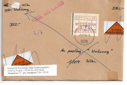 2350j: Österreich 1994, ATM- Nachnahmebeleg Lt. Scanbeschreibung, 22.50 Mit Fehlender Linker Zierleiste - Machine Labels [ATM]