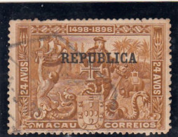 Macau, Macao, Caminho M. Para A India, 124 A. Bistre, 1913, Mundifil Nº 209 Used - Usados