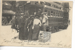 PARIS VECU Attente Au Tramway 1903 Dos Non Divisé - Transport Urbain En Surface