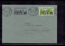 Bund Brief Posthorn Michel Nr. 123 Waagerechtes Paar Gestempelt + SST 1953 - Gebraucht