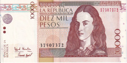 BILLETE DE COLOMBIA DE 10000 PESOS DEL AÑO 1998 EN CALIDAD EBC (XF) (BANKNOTE) - Colombie