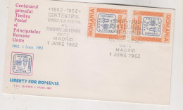 ROMANIA  1962  EXILE   Cover - Brieven En Documenten