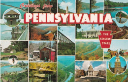 Greetings From - Pennsylvania - The Keystone State - Formato Piccolo Non Viaggiata – FE390 - Philadelphia