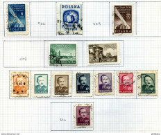 13 Timbres De Pologne - Used Stamps