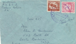 BOLIVIA 1946 AIRMAIL LETTER SENT FROM CATAVIA TO SANTA BARBARA - Bolivia