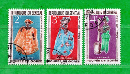 (00) SENEGAL °- 1966 - Poupées De Gorée . Yvert. 267-268-269. Oblitérer - Senegal (1960-...)
