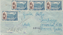 BOLIVIA 1945 AIRMAIL LETTER SENT FROM LA PAZ TO SANTIAGO DE CHILE - Bolivia