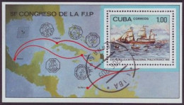 CUBA Block 72,used,ships - Blocchi & Foglietti